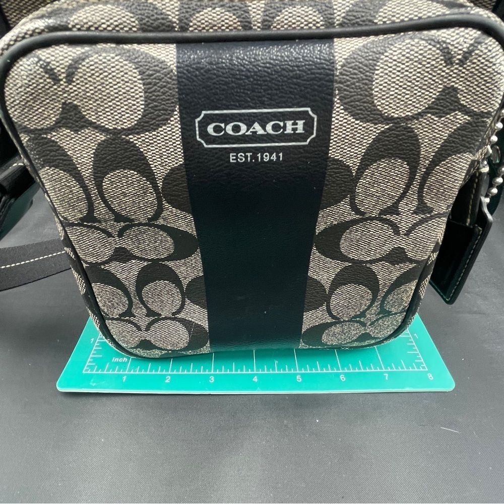 Coach Heritage Stripe Flight Shoulder Bag - Picture 2 of 8